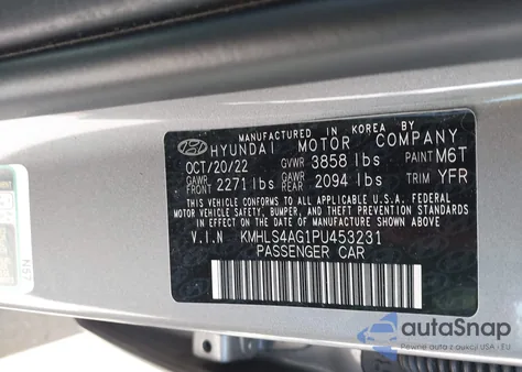 2023 Hyundai Elantra Sel из США, поврежденный, VIN KMHLS4AG1PU453231